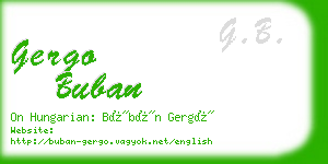 gergo buban business card